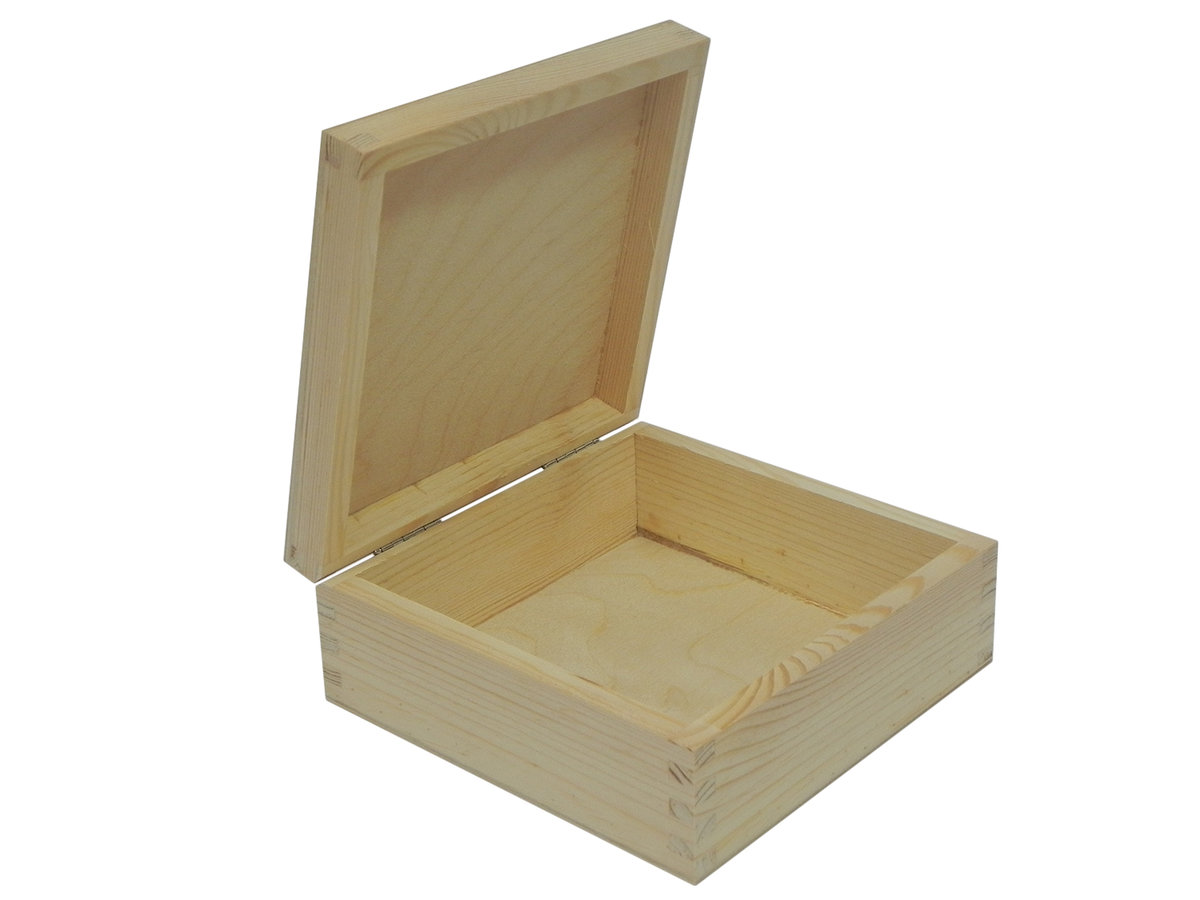 Pudełko Drewniane Ozdobne Dekoracyjne 16X16X8