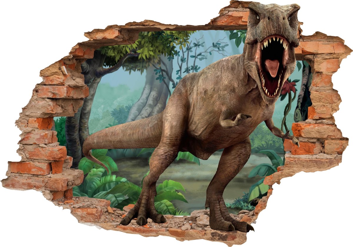 Naklejki Na Ścianę Dla Dzieci Dinozaur 3D 160Cm