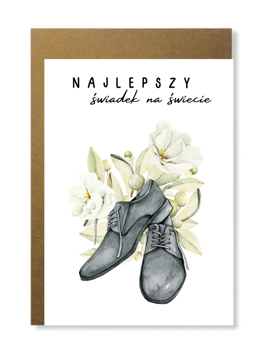 Kartka dla świadka podziękowanie prezent ślub