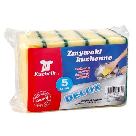Kuchcik Gąbka Zmywak Kuchenny Delux Max 5 Sztuk