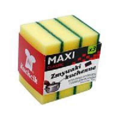 Kuchcik Zmywak kuchenny gąbka myjka MAXI CLASSIC 3 szt 3012