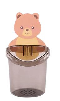 Pojemnik Kubek Na Szczoteczki Naścienny Miś Gray