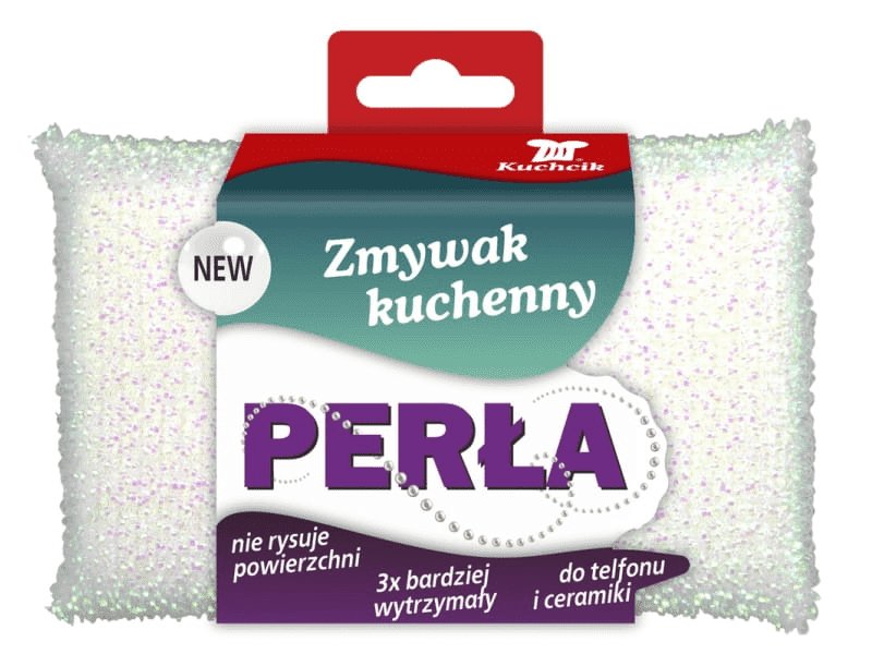 Kuchcik Perła Biały Zmywak Teflon i Ceramika 1 szt