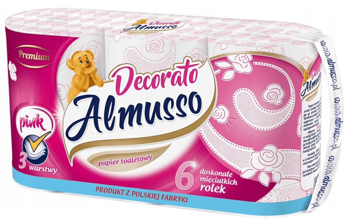 Almusso Papier toaletowy Decorato 6 rolek różowy