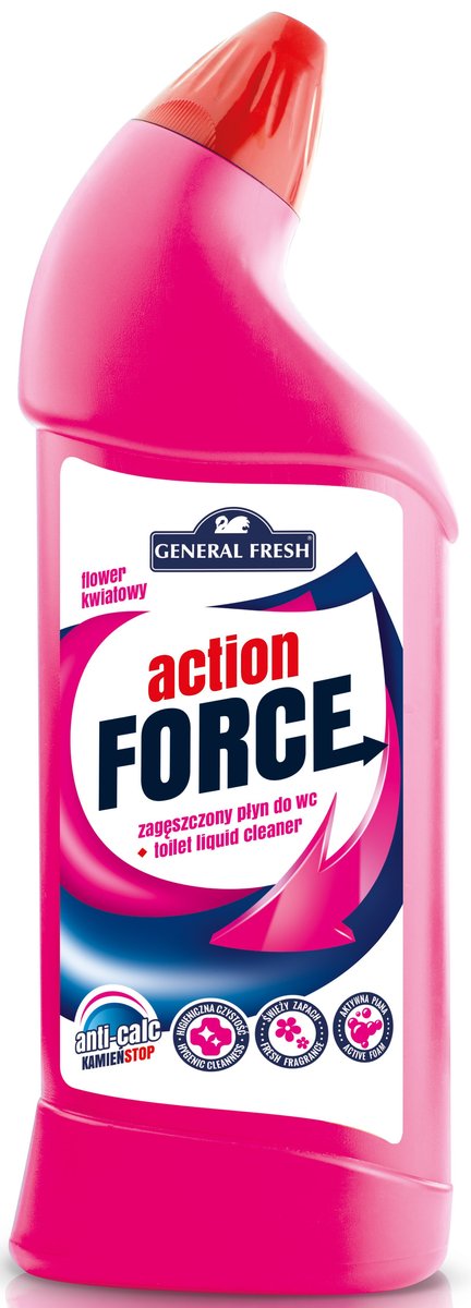 General Fresh Płyn do wc Action Force - kwiat
