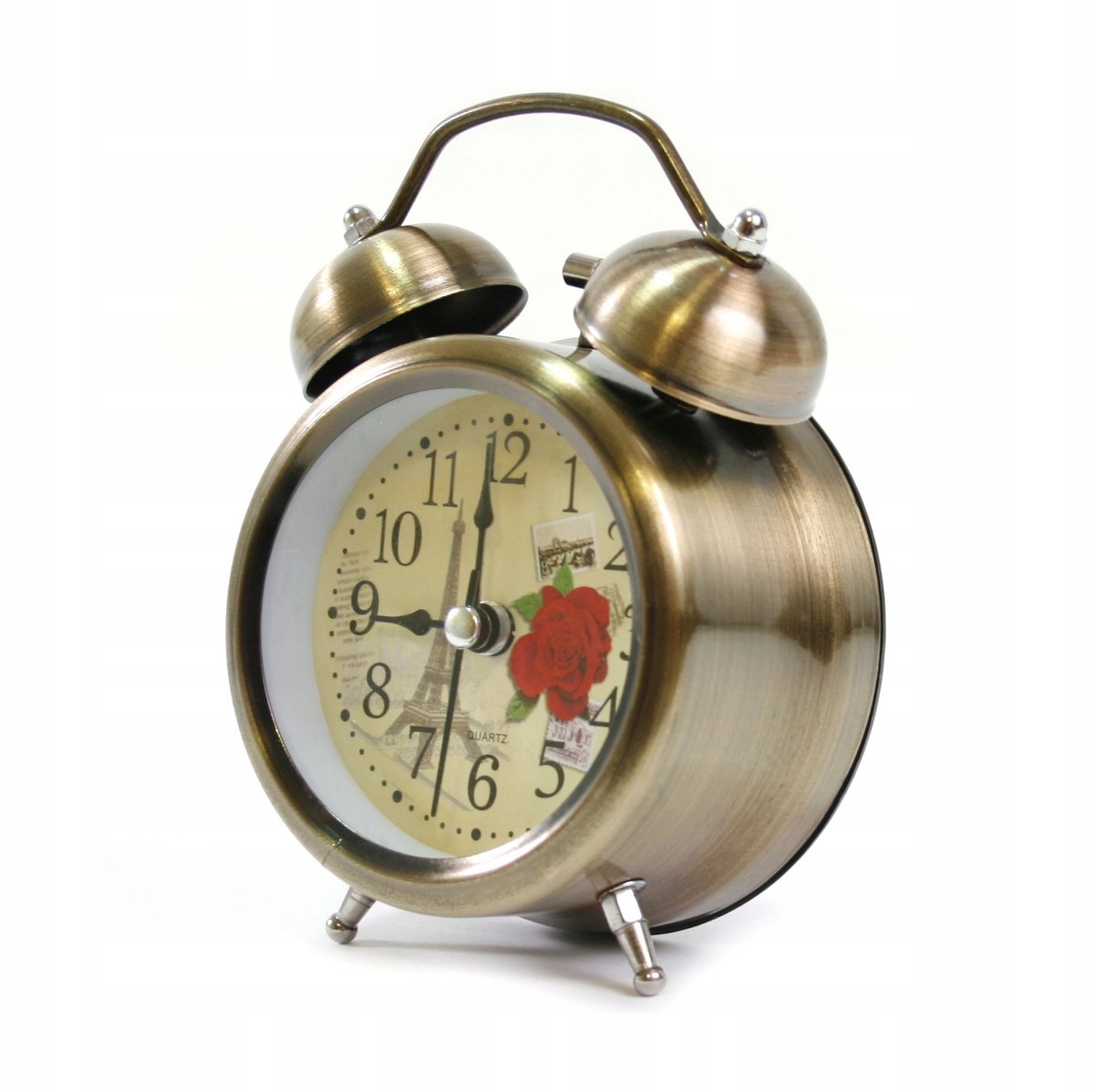 Zegar Z Budzikiem Mosiężny Kolor Różne Wzory