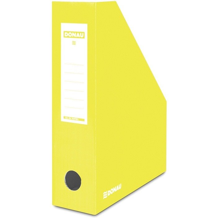 Donau Pojemnik na dokumenty , karton, A4/80mm, lakierowany, żółty 7649201-11FSC