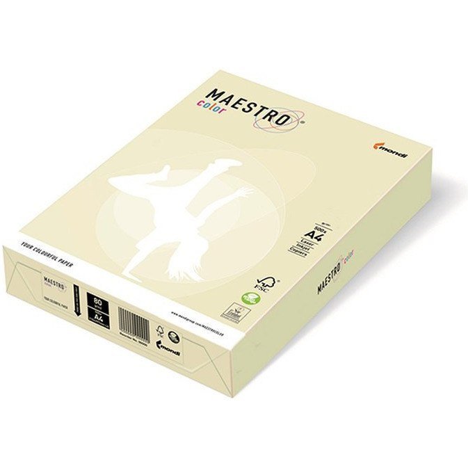 IQ Papier IQ Color A4 80g BE66 waniliowy do drukarki i ksero - ryza 500 ark. PA.682
