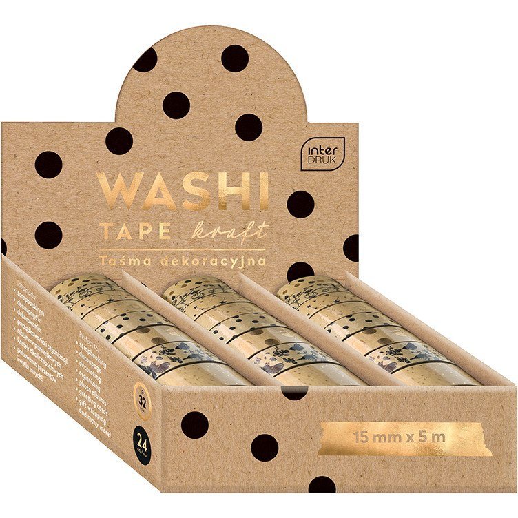 Interdruk Taśma dekoracyjna Kraft 24 szt.