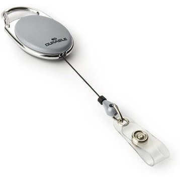 Durable DUR155K Mechanizm ściągający do identyfikatorów STYLE szary (10szt) 832410