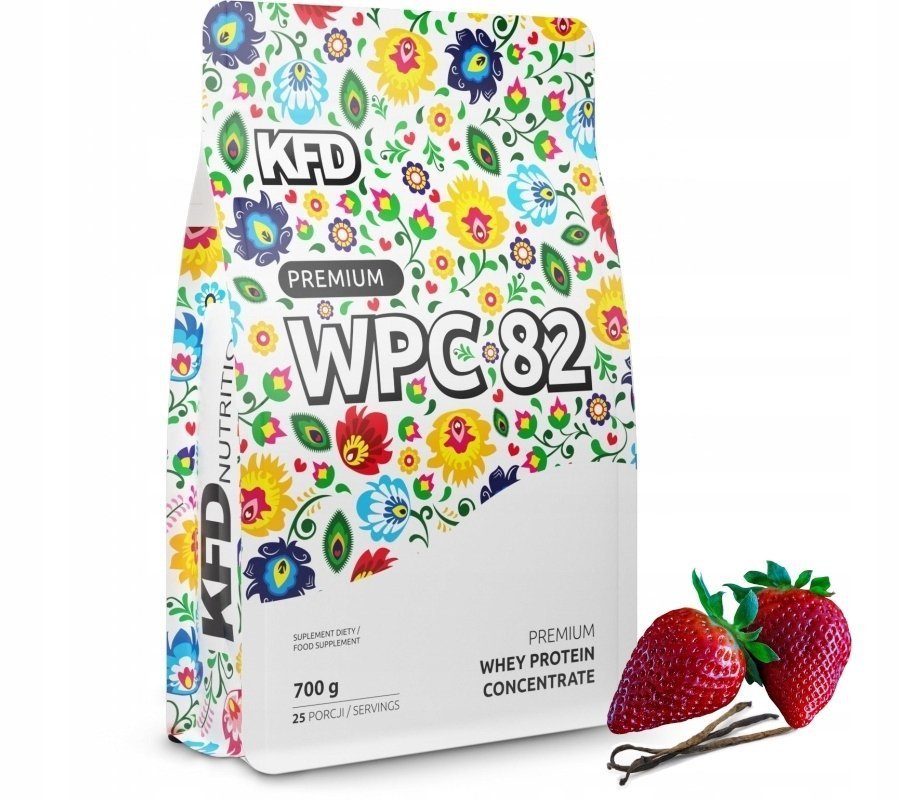 Białko KFD Premium WPC 82 700g  Wanilia -Truskawka