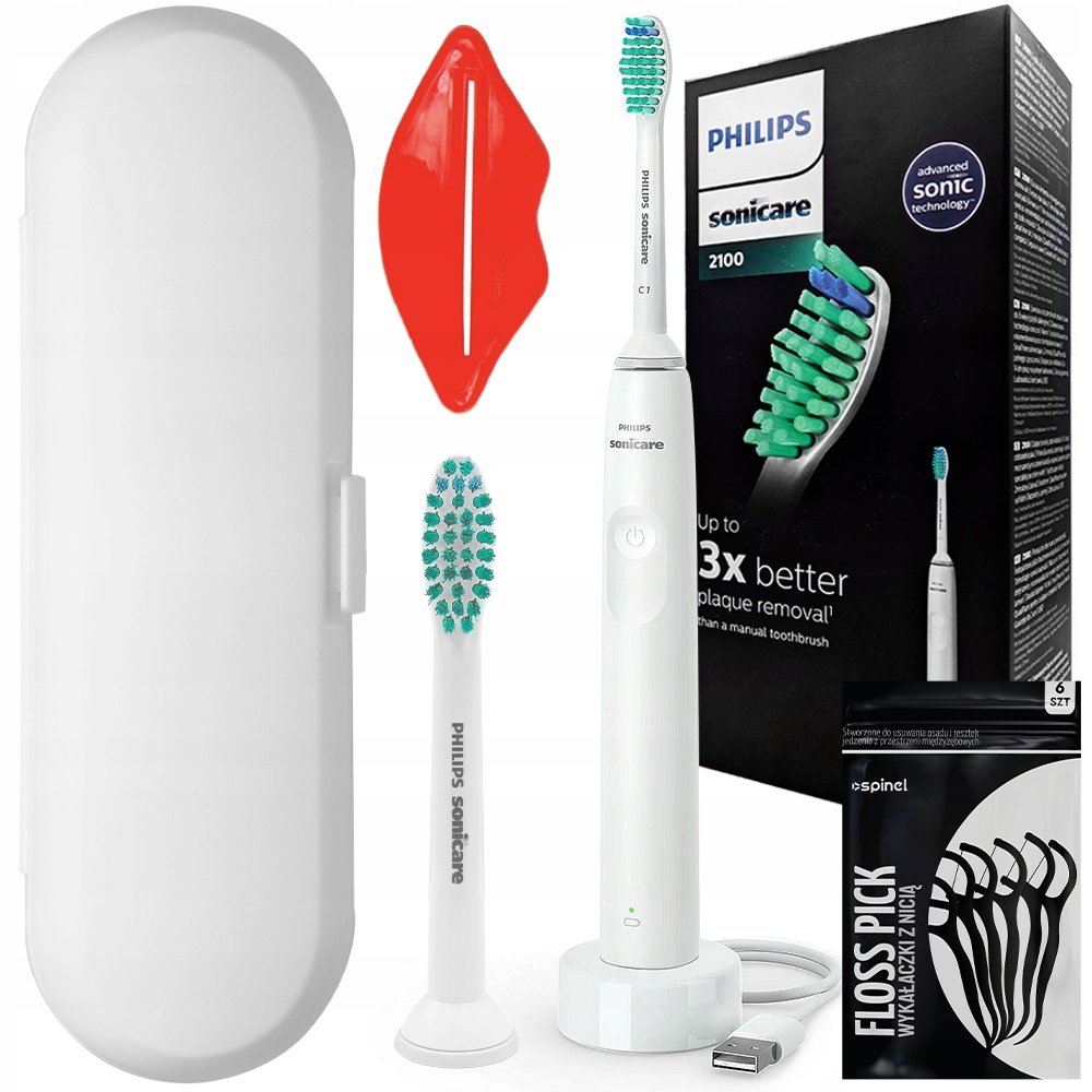 Szczoteczka Philips HX3651/13 biała + etui białe + org. Philips Proresult