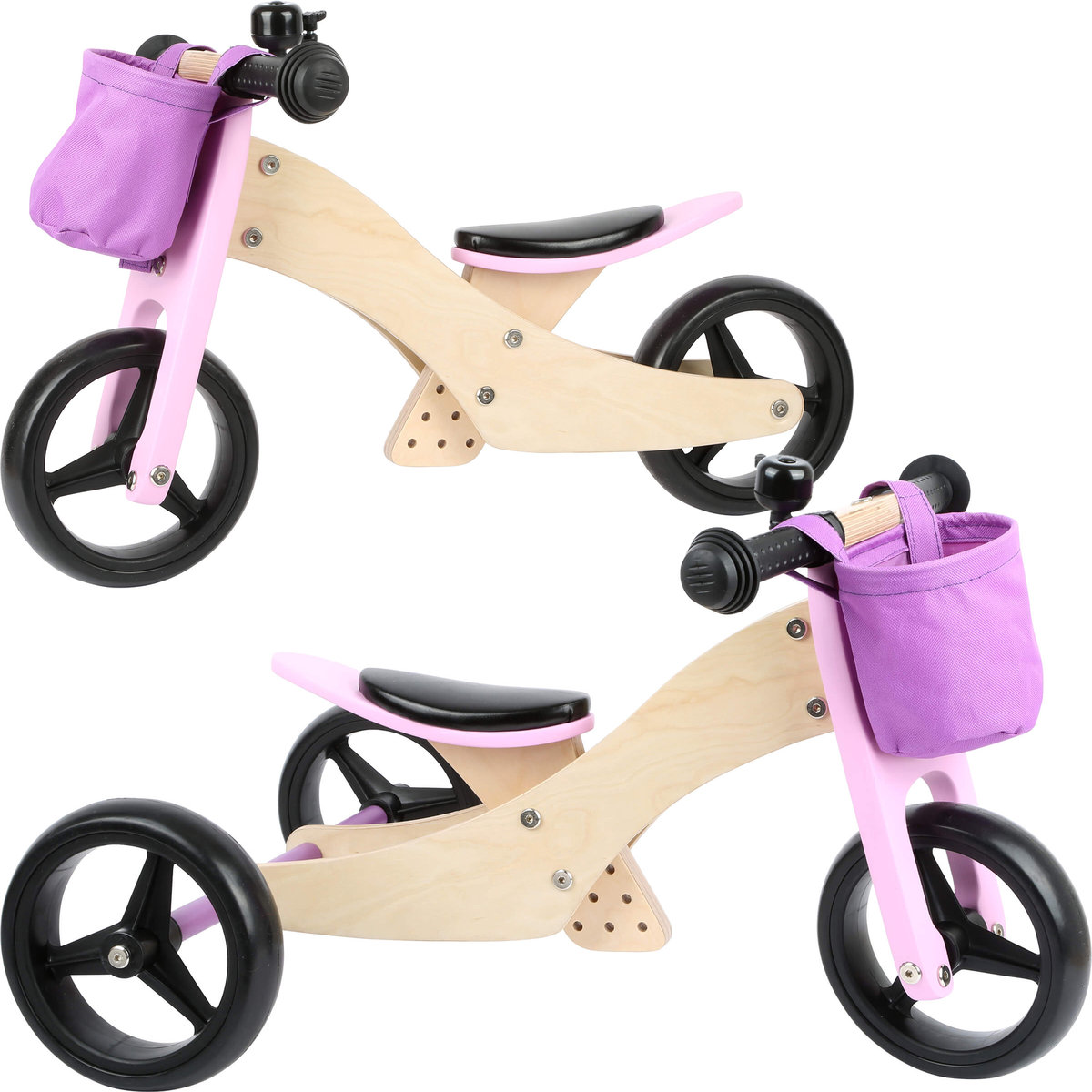 Różowy dziecięcy rowerek trójkołowy Legler Trike
