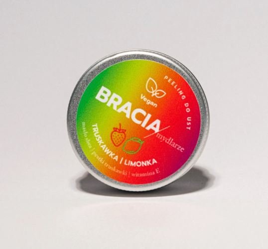 Bracia Mydlarze, Peeling do ust Truskawka i Limonka, 15 g