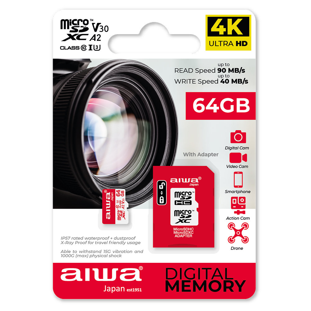 AIWA microSD 64GB + Adapter