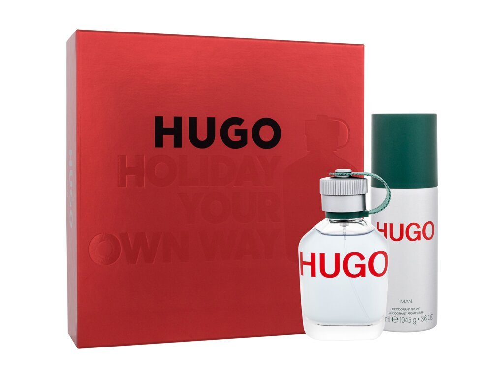 HUGO BOSS Hugo Man zestaw EDT 75 ml + dezodorant 150 ml dla mężczyzn