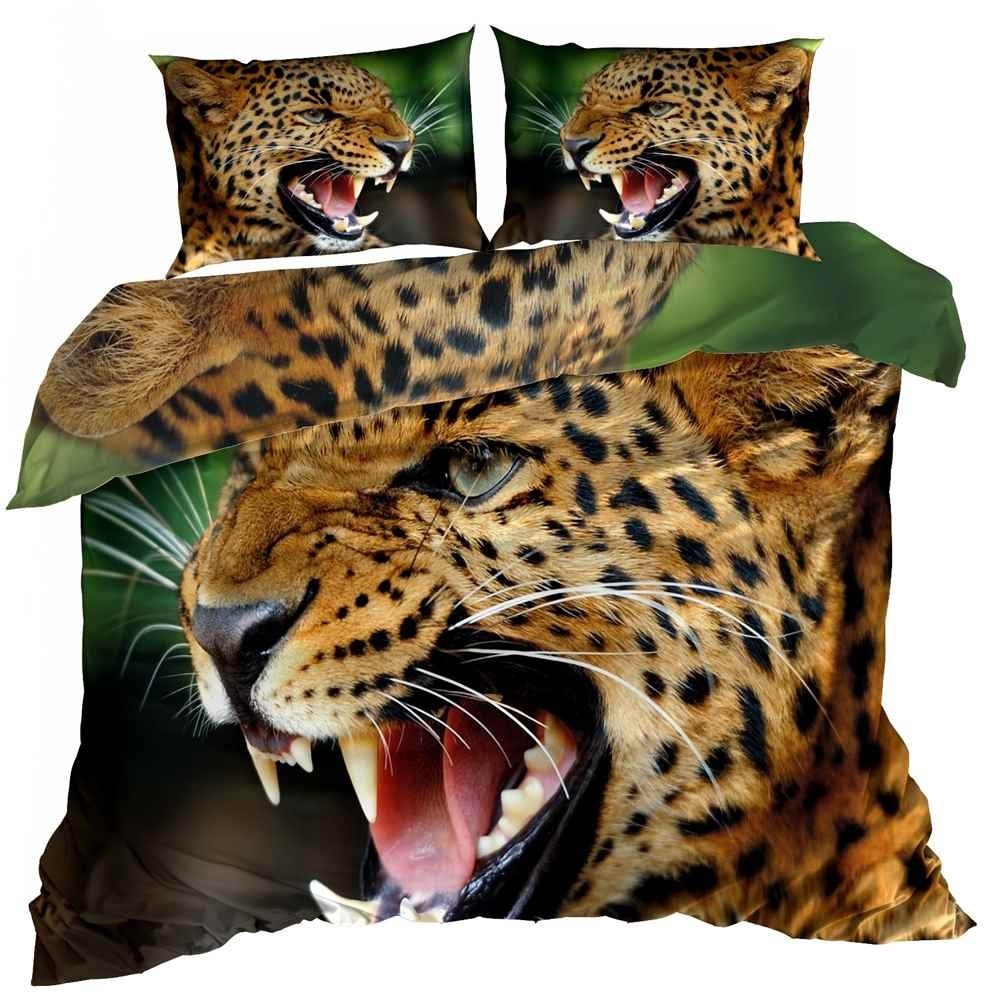 Pościel 3D Bawełna Satyna 200X220Cm Gepard