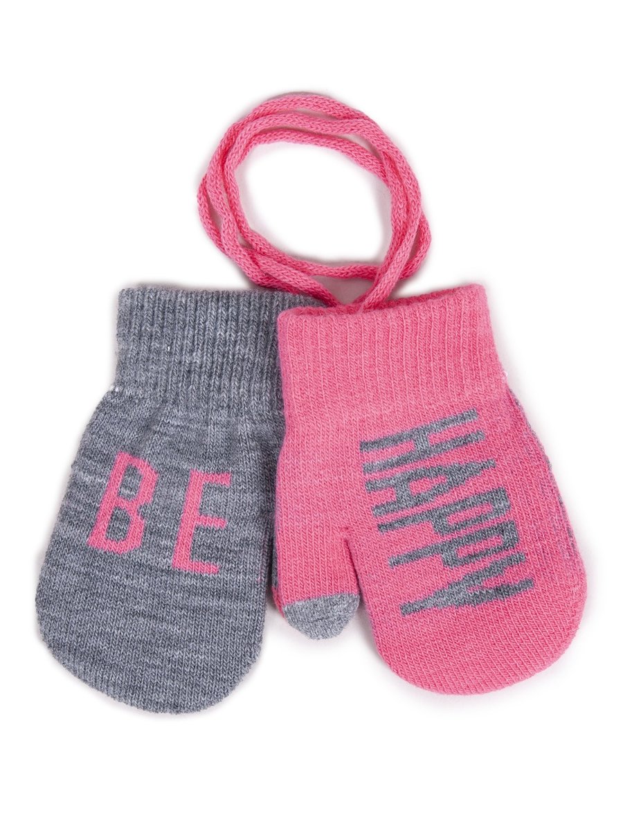 Rękawiczki Dziewczęce Jednopalczaste Ze Sznurkiem Dotykowe Be Happy 12 Cm
