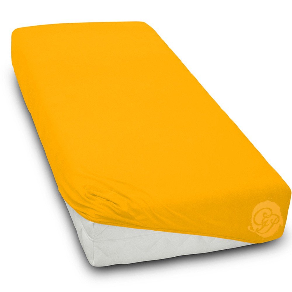 Prześcieradło Bawełniane Jersey 200X220Cm Pomarańcz