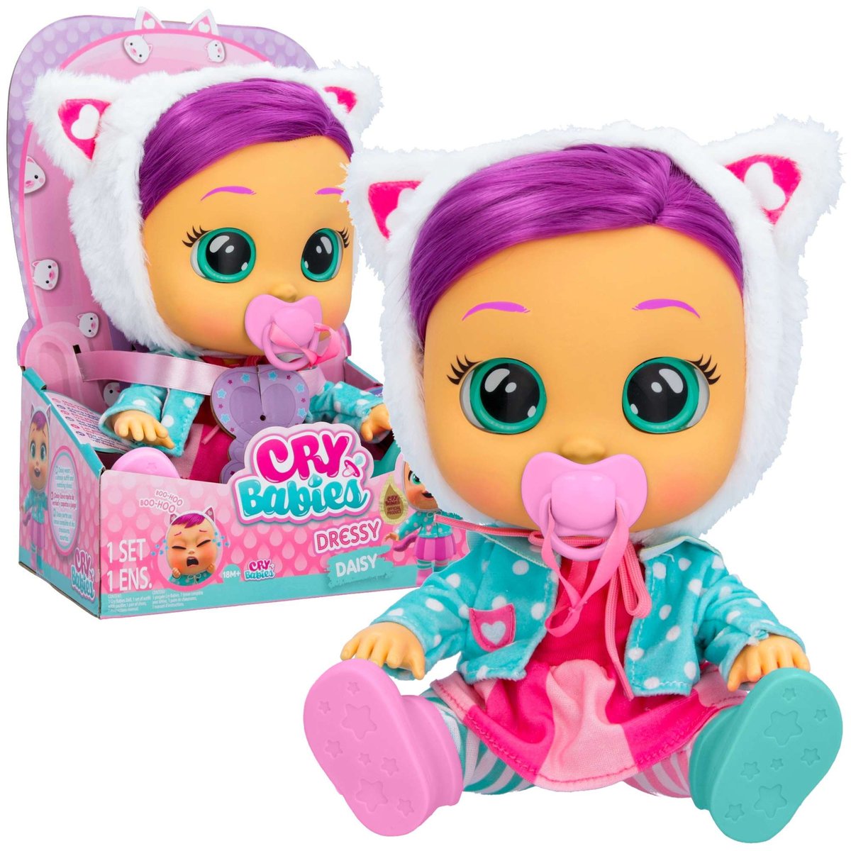 TM Toys Cry Babies Lalka Dressy Daisy IMC81925