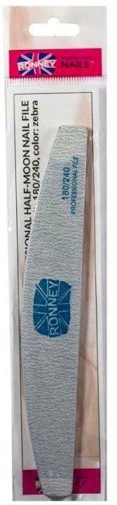 Ronney Ronney Professional Nails Pilnik Papierowy Biały Półksiężyc 180/240
