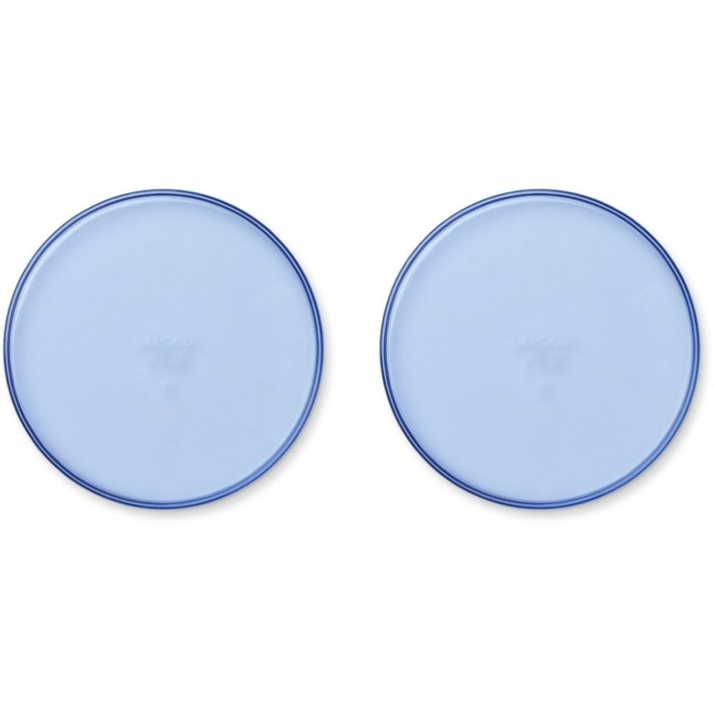 Liewood - Minimalistyczne Talerzyki Uma 2-Pak - Surf Blue