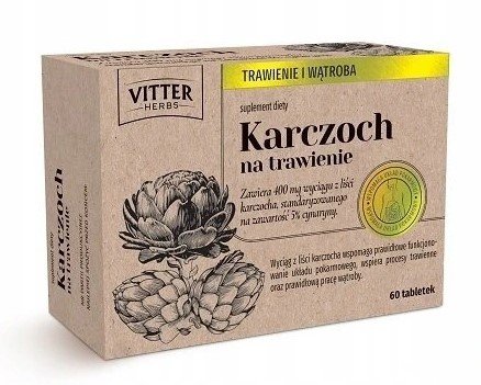 DIAGNOSIS S.A. Vitter Herbs Karczoch na trawienie 60 tabletek 3601041