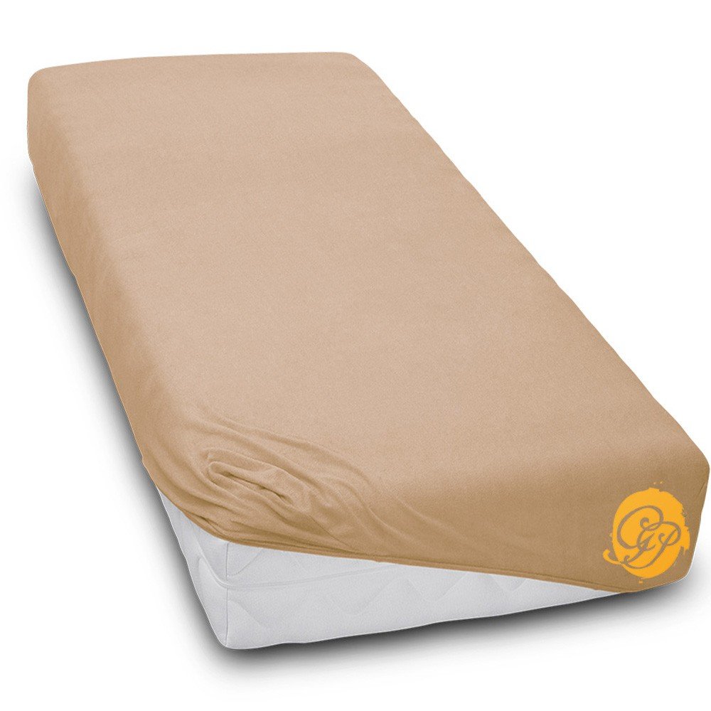 Prześcieradło Bawełniane Jersey 180X200Cm Beż