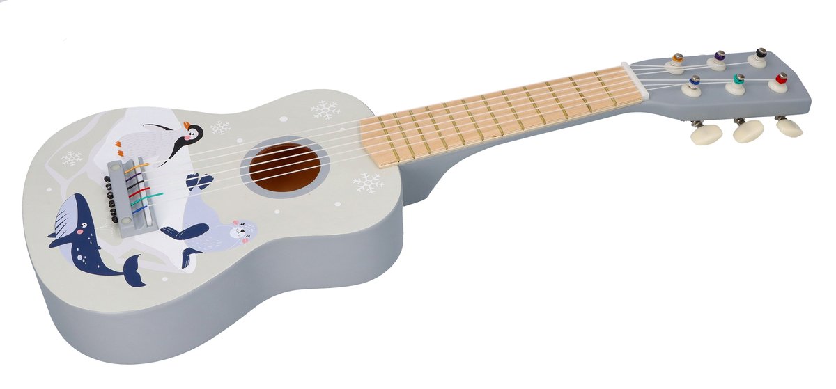 Gitara Drewniana Zwierzęta Arktyczne