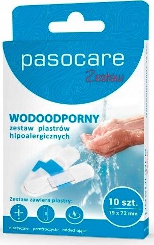 Paso TRADING Plastry PASOCARE wodoodporne PLUS 10 sztuk