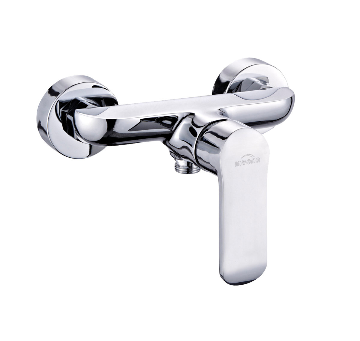 Invena ZESTAW NATRYSKOWY 70 cm+Bateria natryskowa ścienna chrom BN-90-001 siros+AU-80-001