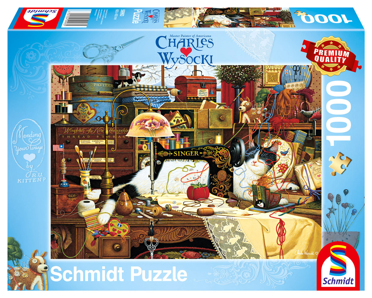 Puzzle Maggie - Krawcowa, Charles Wysocki 1000 elementów