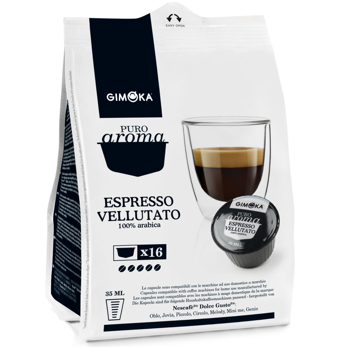 Kapsułki Do Ekspresu Gimoka Dolce Gusto Vellutato 16 Sztuk