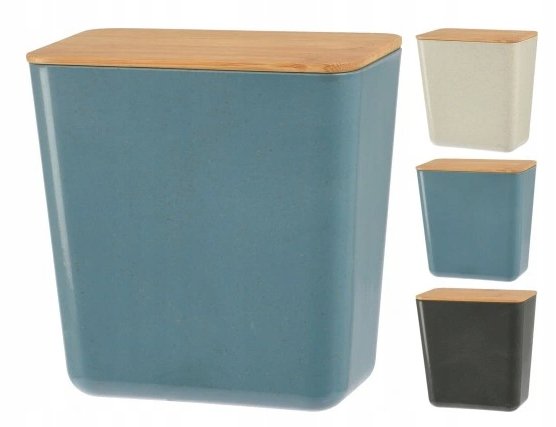 Pojemnik 8x13xh13,5cm z bambusową pokrywką