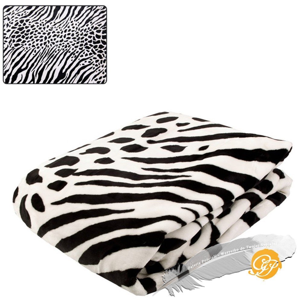 Koc 160X210Cm Akrylowy- Zebra