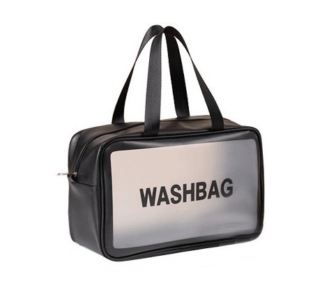 Kosmetyczka przezroczysta podróżna WASHBAG czarna