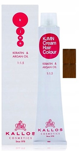 Kallos KJMN z keratyną i olejkiem arganowym 8.00 Light Blond Plus Cream Hair Colour 1:1.5 100 ml