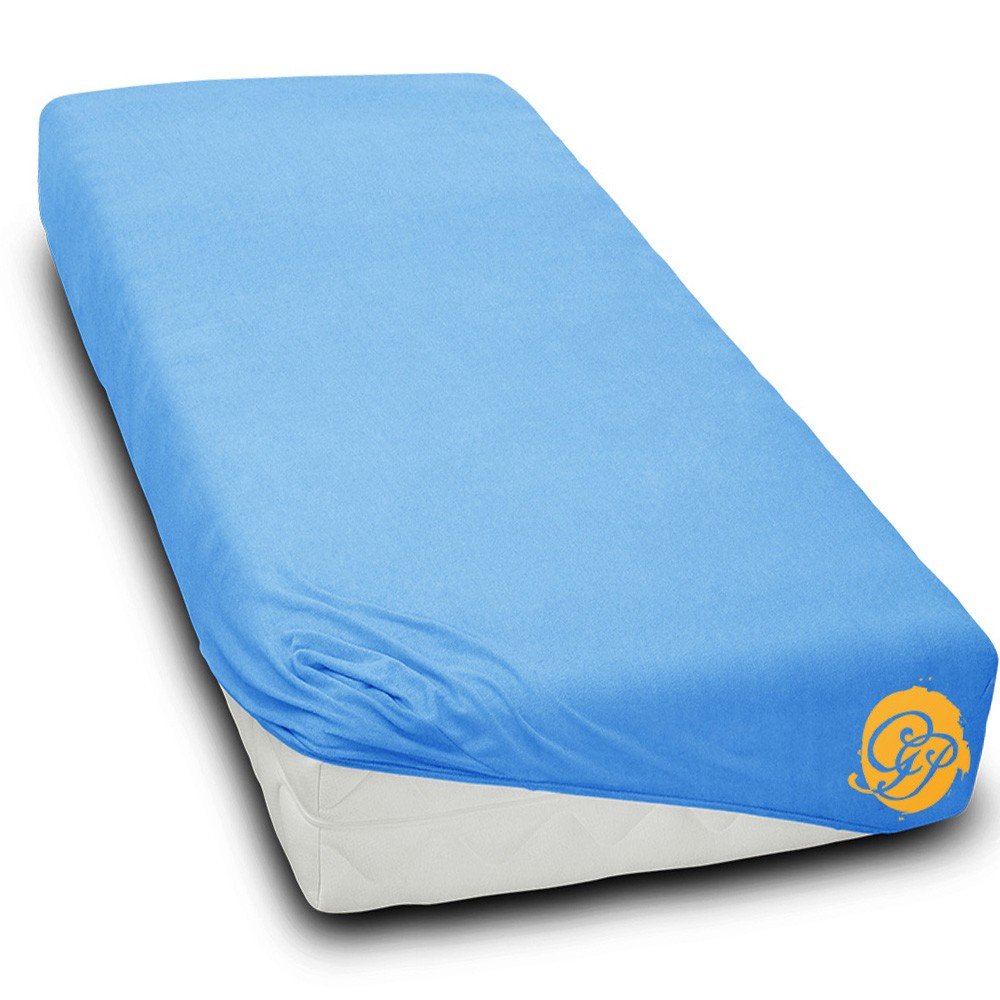 Prześcieradło Frotte 200X220Cm Błękitny