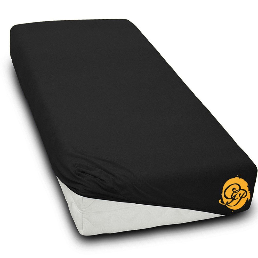 Prześcieradło Frotte 120X200Cm Czarny