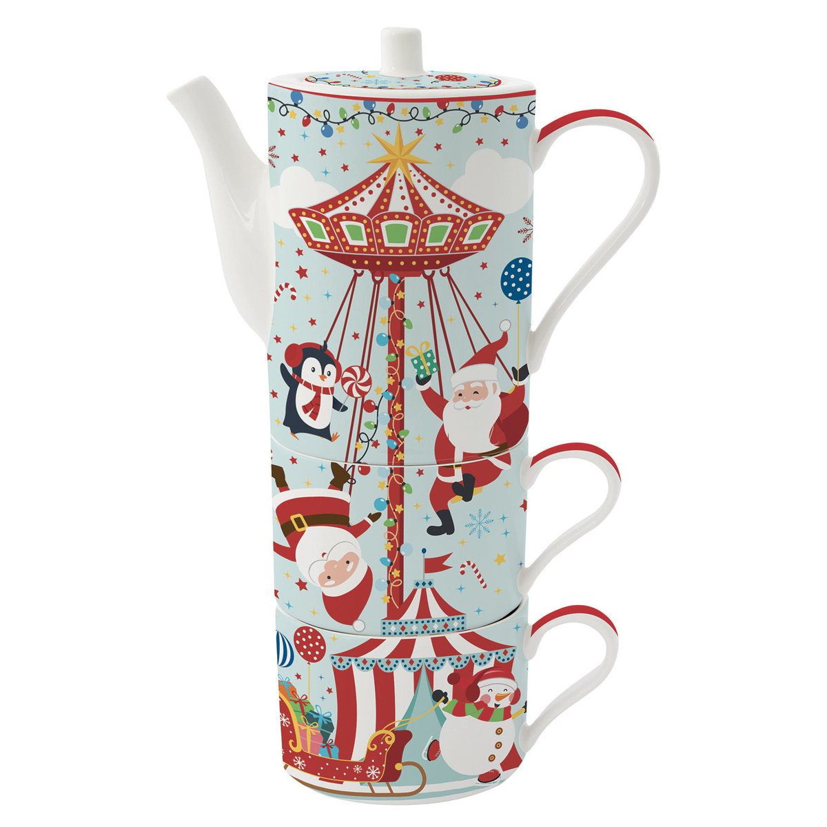 Easy Life/Nuova R2S, Kpl. Czajniczek +2X Kubek Tea For Two - Christmas In Easy Life