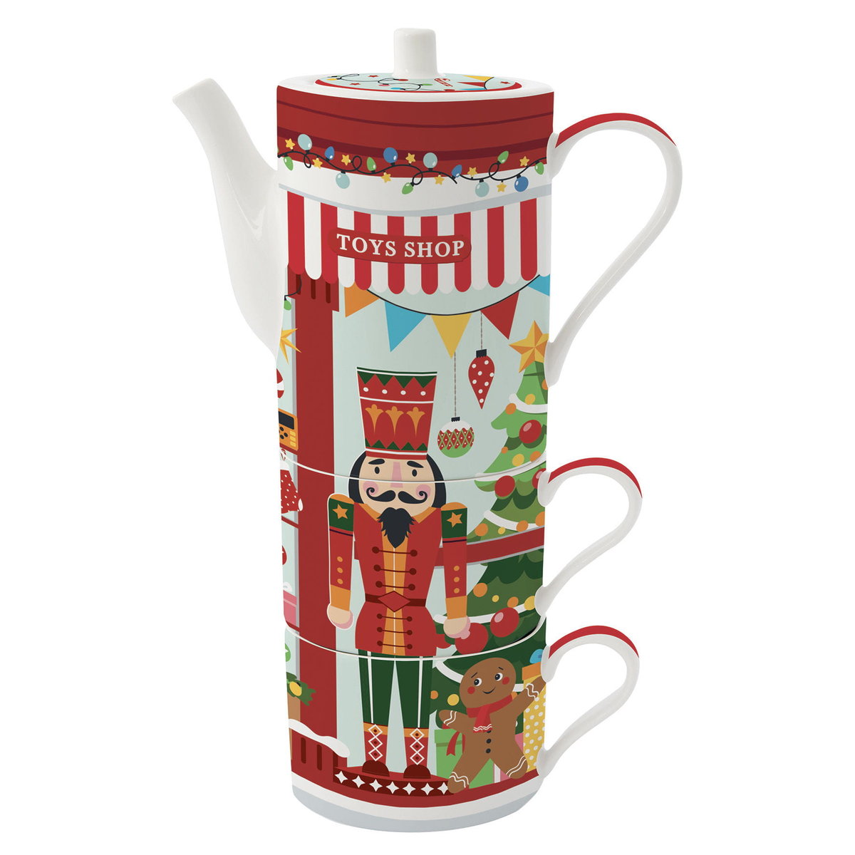 Easy Life/Nuova R2S, Kpl. Czajniczek +2X Kubek Tea For Two - Christmas In Easy Life