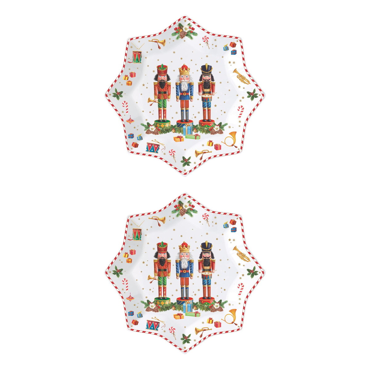 Easy Life/Nuova R2S, Talerzyki Deserowe Z Porcelany Vintage Nutcrackers (2Szt./Kpl)