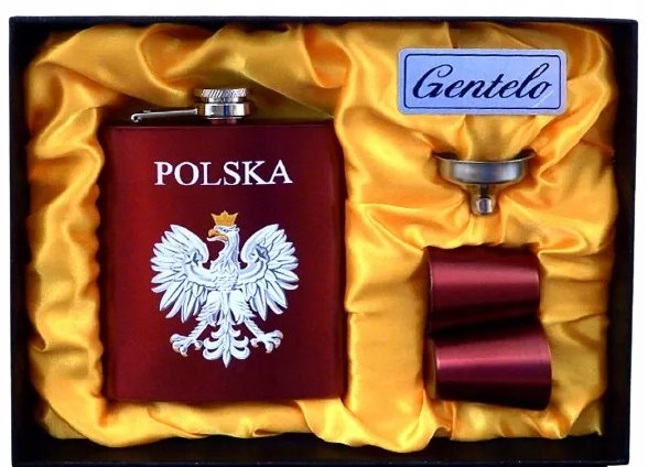 Zestaw Upominkowy Piersiówka Z Kieliszkami I Lejek