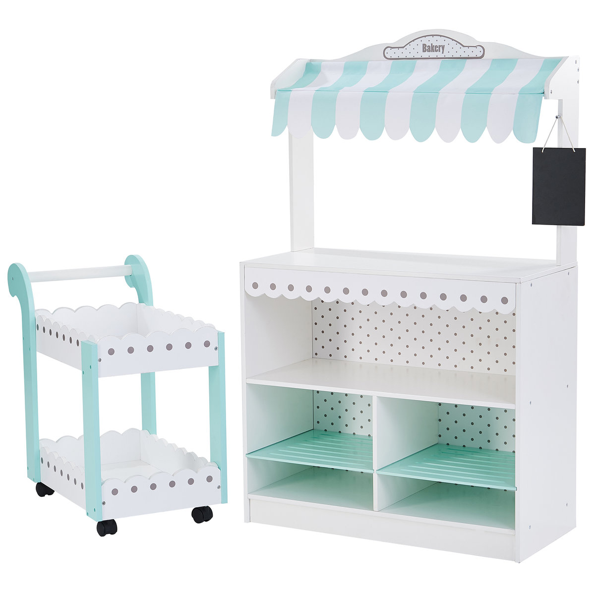 Teamson Kids Moja Wymarzona Piekarnia Stojak na desery Biały / Miętowy TD-13003A