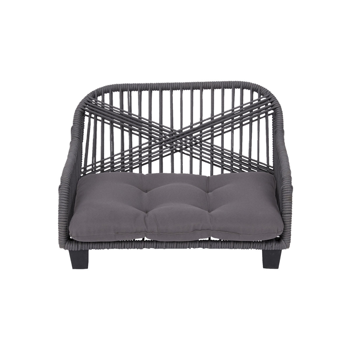 Teamson Pets Lachesis Zewnątrz Wewnątrz Tkana Lina Sofa Leżanka dla kota lub małego psa Wodoodporna z wyjmowaną poduszką do prania Grey ST-N10007-UK