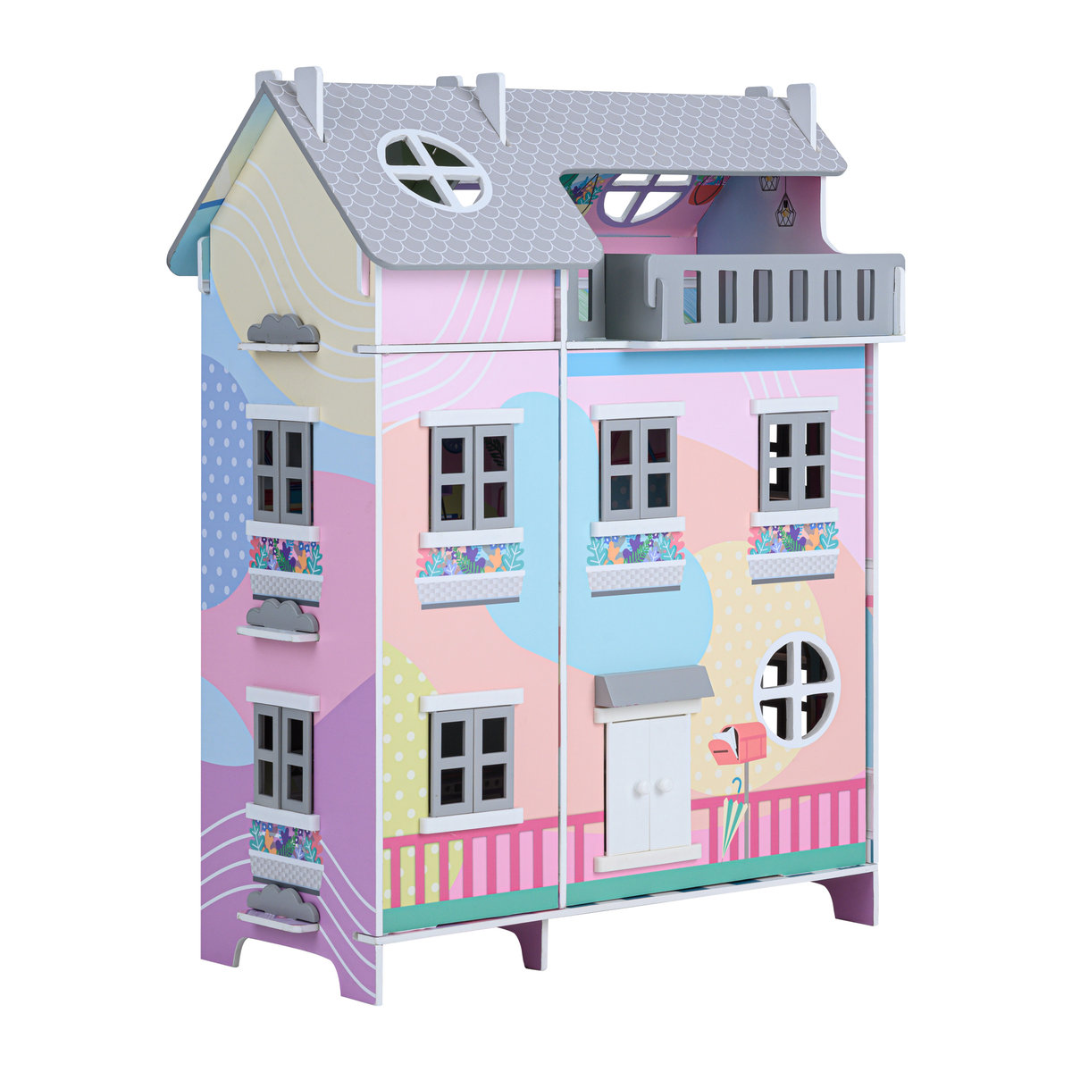 Olivia's Little World Słoneczny Domek dla Lalek i 11 Akcesoriów dla Lalek 3,5