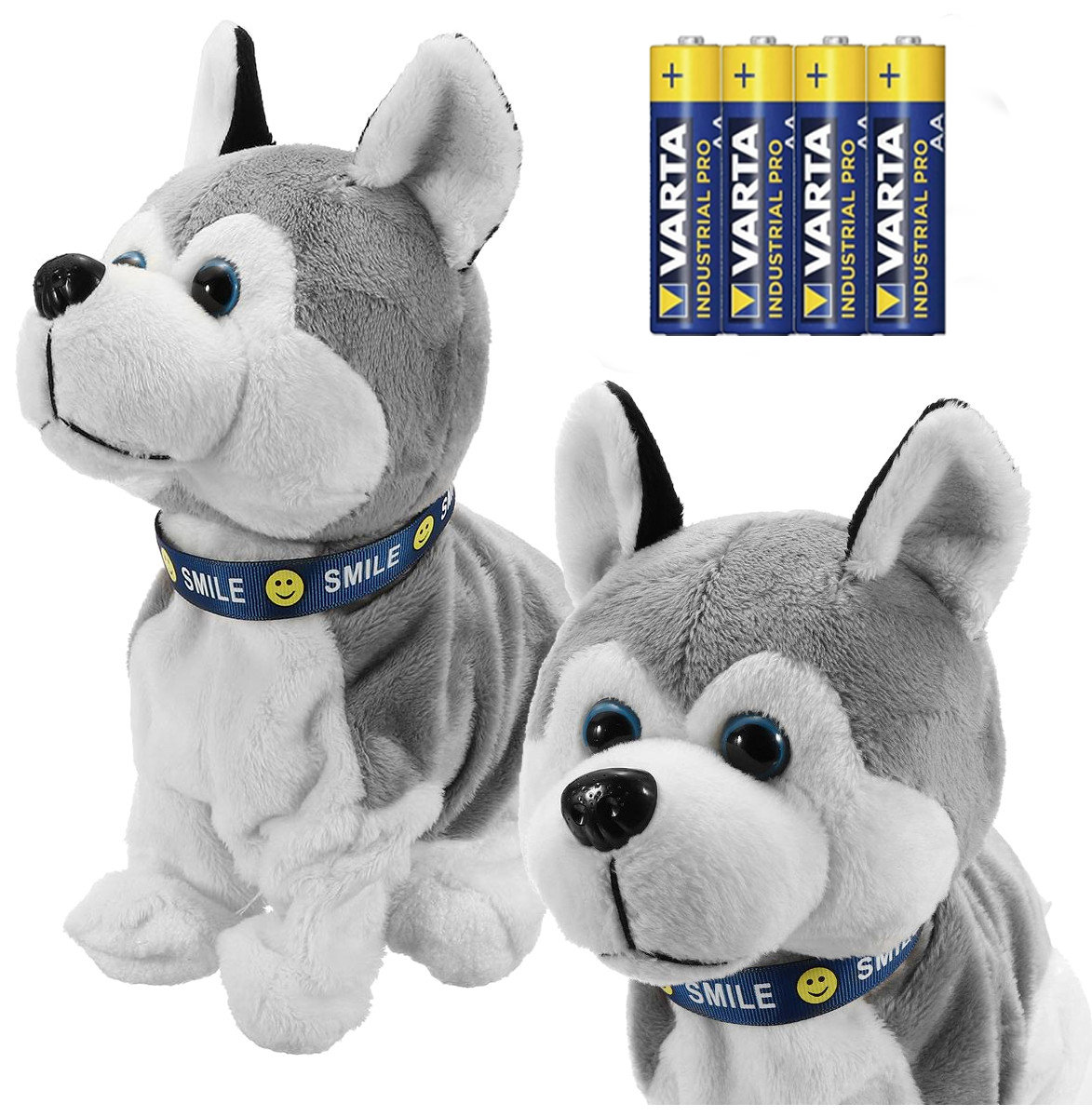Interaktywny Piesek Husky Reaguje Na Dotyk Baterie Z434Z