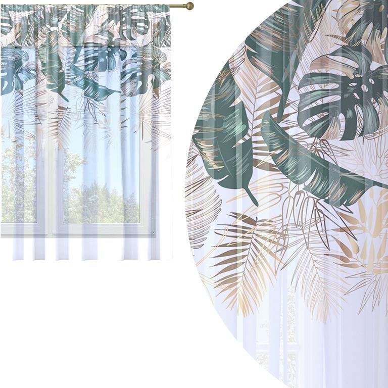 Firana Gotowa 300X150 Woal Barwiona Wzór Na Żabki