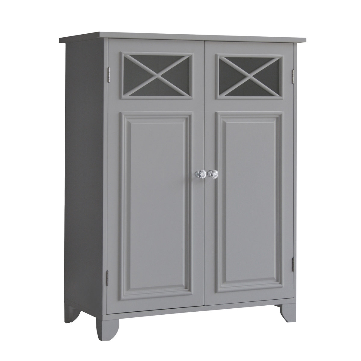 Teamson Home Szafka łazienkowa Dawson Szara drewniana szafka wolnostojąca EHF-6841G