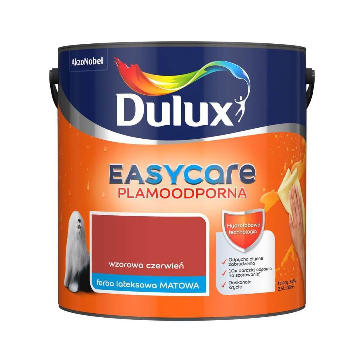 Dulux Farba Easycare wzorowa czerwień, 2.5L